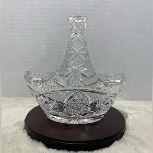 Handcut German lead crystal basket/bowl